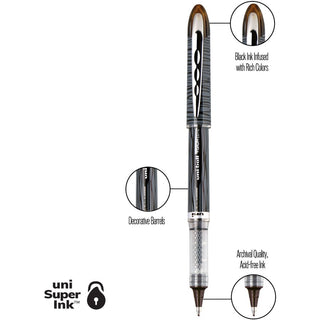 uniball® Vision Elite Designer Series Roller Ball Pen, .8 mm, Assorted Barrels, Assorted Ink (SAN1858842)