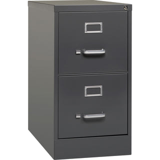 Lorell 2-Door Vertical Cabinet, Letter, 15" x 26-1/2" x 28", Charcoal (LLR66911)