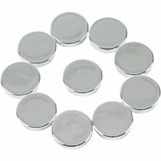 MasterVision™ Interchangeable Magnetic Board Accessories, Circles, Silver, 1 1/4", 10/Pack (BVCIM130809)