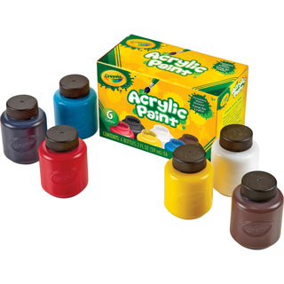 Crayola® Acrylic Paint, 2oz., 6/ST, Assorted (CYO201997)