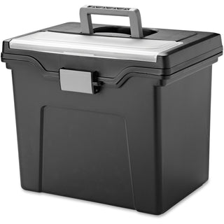 IRIS Portable File Box, Letter, 11.7" x 10.2" x 13.8", Black (IRS110977)