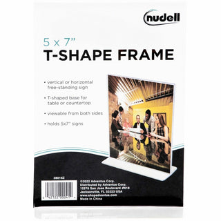 Golite nu-dell Clear Plastic Sign Holder, Stand-Up, 5 x 7 (NUD38018Z)