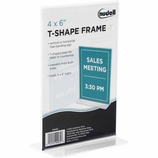 Golite nu-dell Clear Plastic Sign Holder, Free-Standing, 4 x 6 (NUD38046Z)