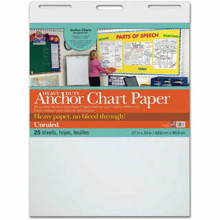 Pacon® Anchor Chart Paper, Unruled, 24" x 34", 25 Sheets, 4/CT, WE (PAC3370)
