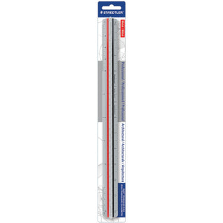 Staedtler® Architects Triangular Scale, Mars, ALM, 12", Silver (STD987M1831BK)