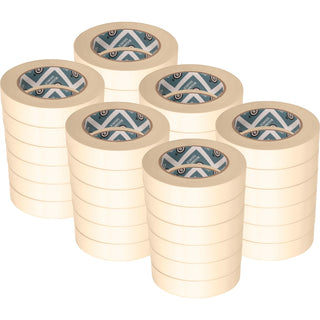 Business Source Masking Tape, 3" Core, 1"x60 Yards, 4PK/CT, Natural Kraft (BSN16461CT)