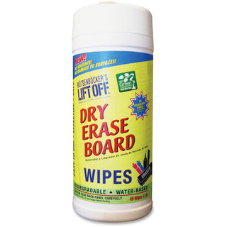 Motsenbocker's Lift-Off® Dry Erase Board Cleaner Wipes, 7"x12", White (MOT42703EACH)