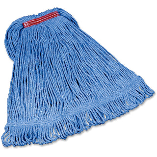 Rubbermaid® Commercial Super Stitch Blend Mop, 1" Headband, Large, Blue (RCPD21306BL00)