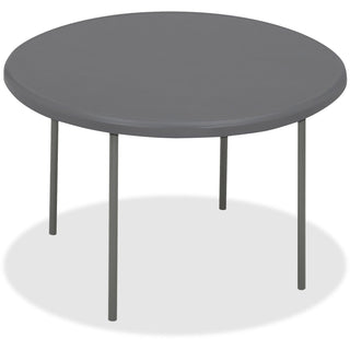 Iceberg IndestrucTables Too 1200 Series Resin Folding Table, 60 dia x 29h, Charcoal (ICE65267)