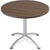 Iceberg iLand Table, Contour, Round Seated Style, 36" dia. x 29", Natural Teak/Silver (ICE69717)