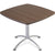 Iceberg iLand Table, Contour, Square Seated Style, 36" x 36" x 29", Natural Teak/Silver (ICE69727)