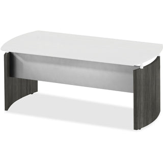 Mayline Medina Series Laminate Curved Desk Base, 72w x 36d x 29.5h, Gray Steel (MLNMNDBLGS)