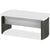 Mayline Medina Series Laminate Curved Desk Base, 72w x 36d x 29.5h, Gray Steel (MLNMNDBLGS)