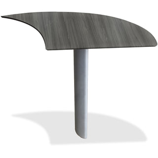 Mayline Medina Series Curved Desk Extension, Right-Hand, 47w x 24d x 29.5h, Gray Steel (MLNMNEXTRLGS)