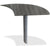 Mayline Medina Series Curved Desk Extension, Right-Hand, 47w x 24d x 29.5h, Gray Steel (MLNMNEXTRLGS)