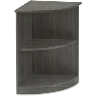 Mayline Medina Series Quarter Round Two-Shelf Bookcase, 20w x 20w x 29 1/2h, Gray Steel (MLNMVBQ2LGS)