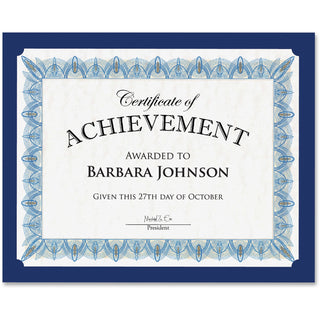 Geographics® Traditional Certificates, 10/PK, Navy (GEO47835)