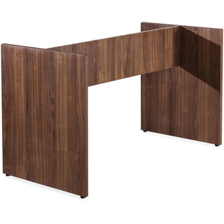 Lorell 2-Leg Table Base, Walnut (LLR69995)