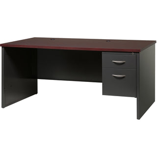 Lorell Right Pedestal Desk, 30" x 66", CH/MH (LLR79146)