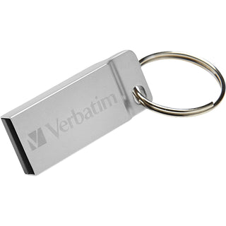 Verbatim® USB Flash Drive, Seamless Metal Case, 16GB, Silver (VER98748)