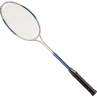 Champion Sports Double Steel Shaft Badminton Racket, Steel/Blue (CSIBR30)