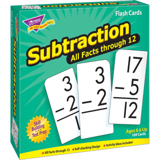 TREND® Flash Card, Subtraction, 3"Wx6"H, 169 CD/BX, MI (TEP53202)