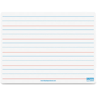 Flipside Magnetic Dry Erase Board, 9" x 12", Ruled, Red/Blue (FLP10076)
