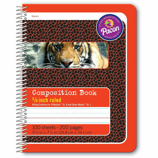 Pacon® Spiral Bound Compostion Books, 9-3/4" x 7-1/2", 100SH/PK, WE (PAC2432)