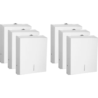 Genuine Joe Towel Dispenser, Metal, 13-1/2" x 4-1/4" x 11", 6/CT, White (GJO02197CT)