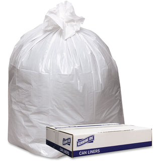 Genuine Joe Trash Can Liners, Heavy-Duty, 9mil, 43" x 47", 100BG/CT, White (GJO4347W)