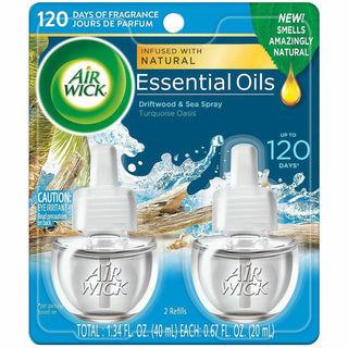 Air Wick® Scented Oil Warmer Refill, 2/.67oz., Turquoise Oasis, 12/CT (RAC91109CT)