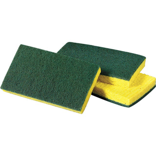 Scotch-Brite® Medium Duty Scrub Sponge, 6-1/4" x 3-1/2", 10/PK, YW/GN (MMM74CCCT)