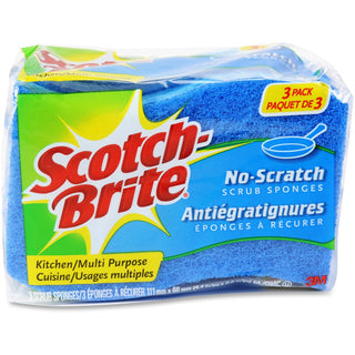 Scotch-Brite® Multipurpose Scrub Sponge, 4-1/2" x 2-3/4", 8PK/CT, Blue (MMMMP3CT)