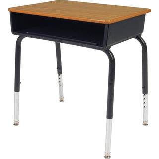 Lorell Book Box Student Desk, 18" x 24" x 30", Med Oak (LLR99893)