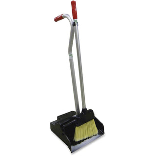 Unger® Ergodustpan w/Broom, 12" W, 6/CT, Black/Silver (UNGEDPBRCT)