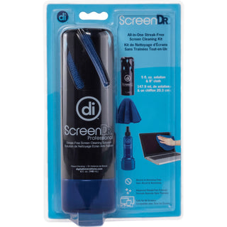 Digital Innovations Screen Cleaner w/Cloth, Streak-free, 5 oz, Black/Blue (ASP4111200)