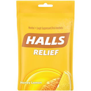 Cadbury Hall Honey-Lemon Cough Drops, 30 Pieces, 12/BX (CDB62183)