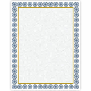 Geographics® Award Certificates, 15/PK, Foil, Blue/Gold (GEO48673)