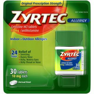 Zyrtec Zyrtec Allergy Tablets, 10mg, 30/BX (JOJ20436)