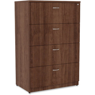 Lorell 4-Drawer Lateral File, 35-1/2" x 22" x 54-3/4", Walnut (LLR34388)
