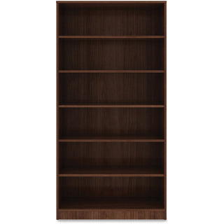 Lorell 6-Shelf Bookcase, 36" x 12" x 72", Walnut (LLR99792)