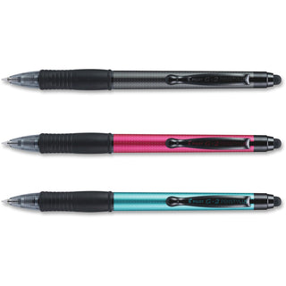 Pilot® G2 PenStylus, Black Ink, 0.7 mm, Gel, Assorted Barrel Colors, 3/Pack (PIL34312)