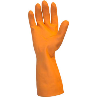 Safety Zone® Orange Neoprene Latex Blend Flock Lined Latex Gloves - Chemical Protection - X-Large Size - Orange (SZNGRFOXL1SF)