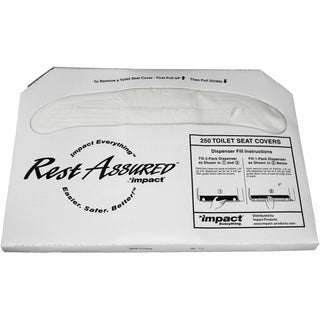 Impact® Toilet Seat Covers, 1/2 Fold, 1000/CT, White (IMP25183273)