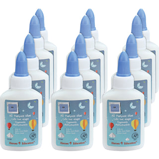 Sparco School Glue, 1.25oz., 12/BX, White (SPR15158)