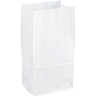 Sparco Paper Bags, 6" x 11", 10/PK, White (SPR99828)