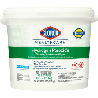 Clorox Healthcare® Hydrogen Peroxide Cleaner Disinfectant Wipes, 11 X 12, 185/canister, 2/carton (CLO30826)