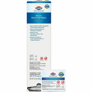 Clorox Healthcare® Bleach Germicidal Wipes, 6 3/4 X 9, Unscented, 50/box, 6 Box/carton (CLO31424CT)