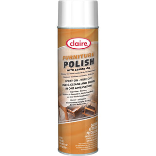 Claire® Multi-Surface Furniture Polish, 19 fl oz, Fresh Lemon Scent (CGCCL811)