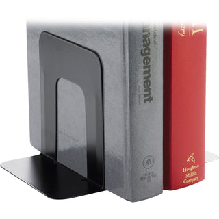 Business Source Bookends, Standard, Steel, 4-3/4" x 5-1/4" x 5", 12/PR, Black (BSN42550BX)
